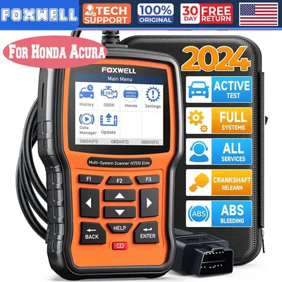 FOXWELL NT510 Elite fit for Honda Acura OBD2 Scanner Diagnostic Tool Bi-Directional Code Reader Oil