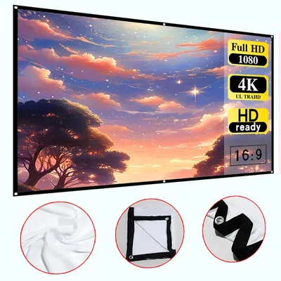 Outdoor movie projector screen 100 inch outdoor projector screen dual side viewing screen 160 °