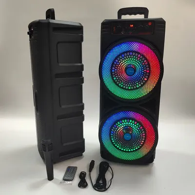 Portable Bluetooth Speaker Deep Bass Lights Loud Boombox Wireless Subwoofer Waterproof Outdoor