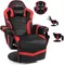 Gaming Recliner Massage Gaming Chair with Footrest Ergonomic PU Leather Single Sofa with Cup Holder