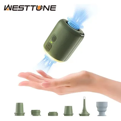 WESTTUNE Tiny Air Pump with Camping Lantern 4.5kPa Air Pump with Magnetic Design for Inflatable Air