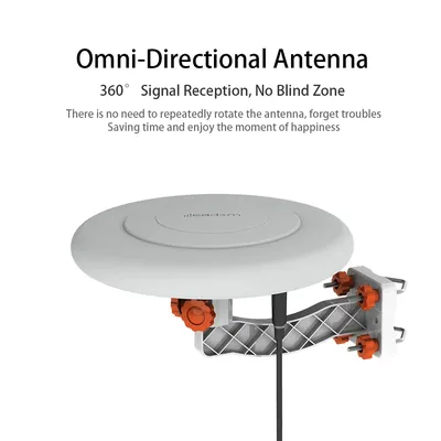 TA-A1 150 Miles TV Antenna Indoor Outdoor Omni-directional 360 Degree Reception