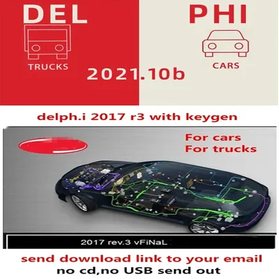 2023 Newest Del-phis 2021.10b with keygen Software DS 150e delphi 2017 r3 Codings OBD2 Diagnostics