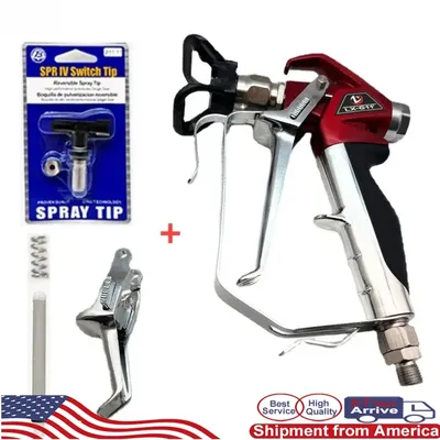 Airless Paint Spray Gun RX-Pro Red High Pressure Paint Gun 0538020+517 Tip and Guard for Titan