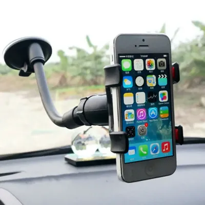 360° Car Windshield Mount Cradle Suction Cup Holder Gooseneck Car Phone Mount Windshield Long Arm