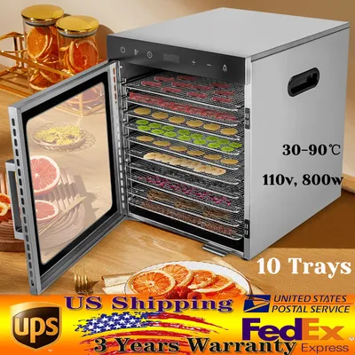 10 Tray Commercial Dehydrator Fruit And Vegetable Dryer Industrial Food Dehydration Meat Drying Oven