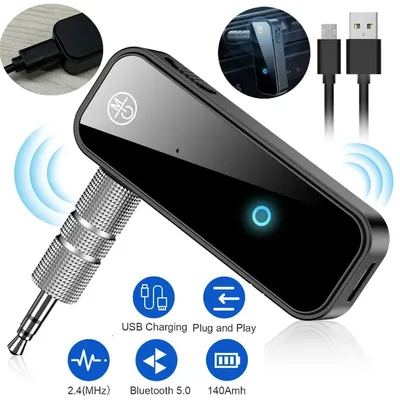 Bluetooth-compatible Wireless Receiver Transmitter Adapter 3.5mm Jack For Car Music Audio Aux A2dp