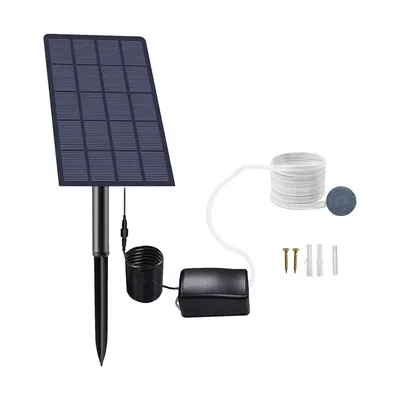 2.5W Plug-in Solar Oxygen Pump Fish Tank Oxygenator Aquarium Oxygen Aerator Air Pump Fishing Aerator