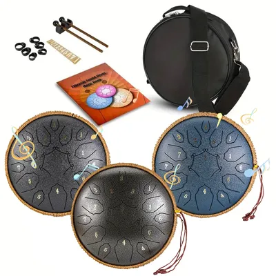 New 12 Inch Steel Tongue Drum 15 Notes D Tone Music Drum 12 Inch D Tone Ethereal Drum Percussion