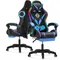 Gaming Chair with Bluetooth Speakers and RGB LED Lights Ergonomic Massage Computer Gaming Chair with