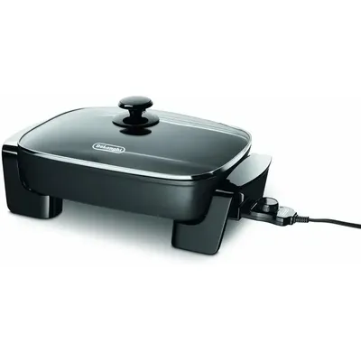 NEW NEW Electric Skillet with Tempered Glass Lid, 16