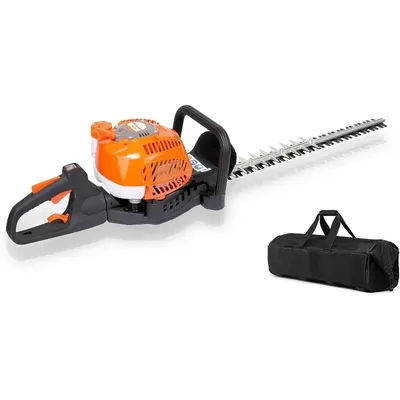 24-Inch 26cc 2 Cycle Gas Powered Dual Sided Hedge Trimmer with Rotating Handle Less Weight Less