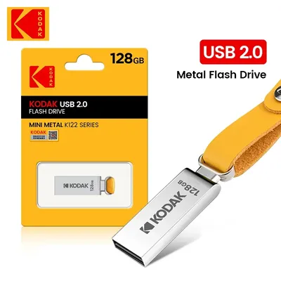 3PCS Kodak K122 USB 2.0 Flash Drive Memory Stick Metal U Disk 32GB 64GB 128GB Memory Pendrive