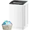 QWHaddockway Portable Washing Machine,Compact Laundry Washer Energy Saving,1.77Cu.ft Top Load