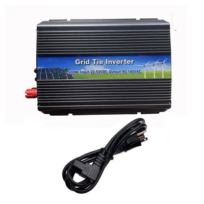 TINGEN 500W Grid Tie Inverter DC Input 22V-50V Output 90V-140V Source Power Solar Panel and