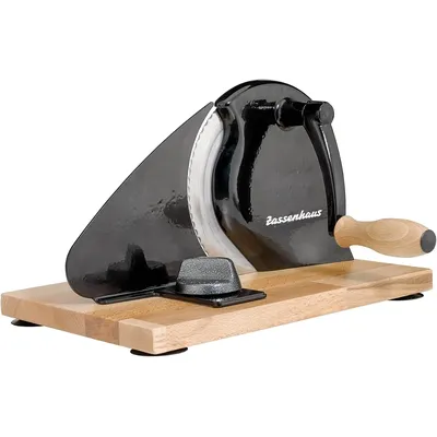 Manual Bread Slicer, Classic Hand Crank Home Bread Slicer (Black) 11.75 Inch by 8 Inch