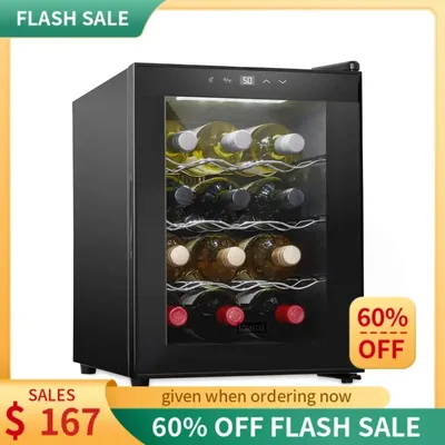 QWWine Cooler/Chiller Counter Top Wine Cellar with Digital Temperature Display,Freestanding