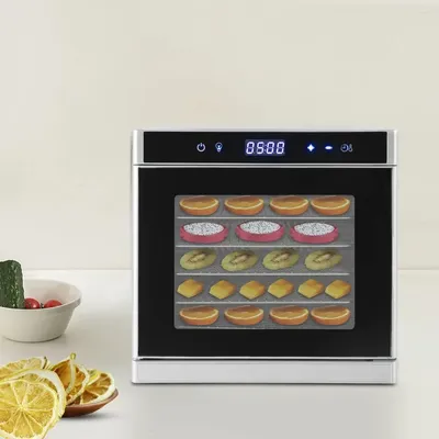 Food Dehydrator Stainless Steel Dehydrator Machine with 24H Adjustable Digital Timer and LED Display