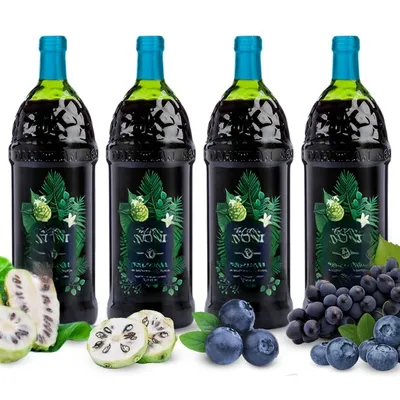 Juice Original and Authentic, Puree from Tahiti with Natural Blueberry & Grape (Resveratrol),