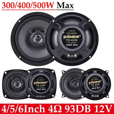 4/5/6 Inch Car Speakers 500W 2-Way Vehicle Door Audio Music Stereo Subwoofer Full Range Frequency