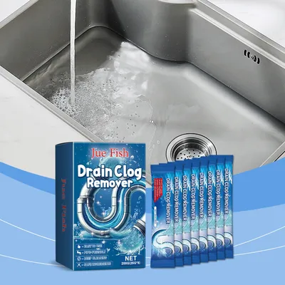 JUE FISH Pipe dredging cleaning powder Clean dissolves drain pipe cleaner dissolves oil stains