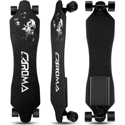 Skateboards with Remote, 350W Hub-Motor Electric Longboard for Adults Teens, 12.4 MPH Top Speed, 13