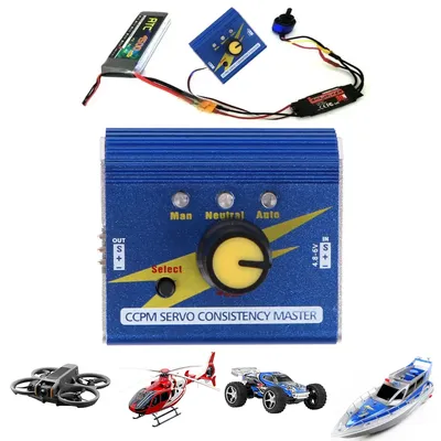 Multi Function 4.8-6V RC Motor Test Meter ESC Checker Aluminium Alloy RC Servo Tester CCPM Servo