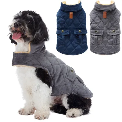 Autumn Winter Warm Dog Clothes High Collar Puppy Dog Coat Jacket Soft Fleece Clothing For Small