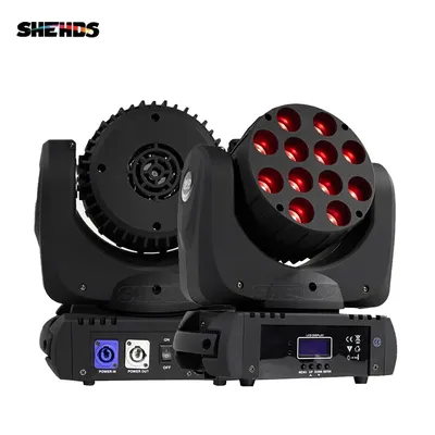 2pcs LED 12x12W RGBW Beam Moving Head Light DMX512 for Party Dance Party TKV Bar Dj Disco SHEHDS