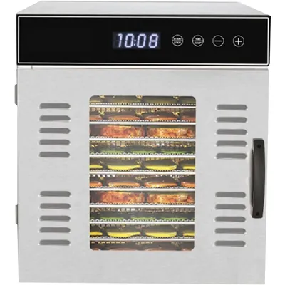 Commercial Electric Food Dehydrator Machine - 14 Shelf Extra Large Capacity - Stainless Steel Trays