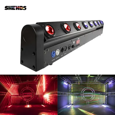 2/4pcs 8x12W RGBW LED Strip Beam Moving Head Light for DJ Disco Party Wedding KTV Bar DMX512 Control