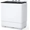 26lbs Compact Twin Tub Portable Washing Machine, Mini Washer(18lbs) & Spiner(8lbs) / Built-in Drain