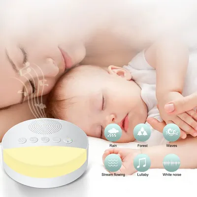 Timed Shutdown Sleep Sound Machine Music Light Sleep Machine White Noise Machine 20 Sounds USB