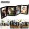 New Hinged Picture Frame with Glass 5 Photos Folding Photo Frame 180° Foldable Desk Picture Frame