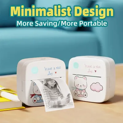 1200mAh Mini Printers Wireless Bluetooth Label Maker Printer 57mm Thermal Stickers Printer For