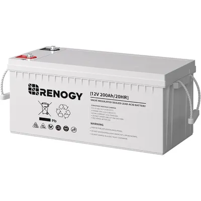 Cycle AGM Battery 12 Volt 200Ah, 3% Self-Discharge Rate, 2000A Max Discharge Current, Safe Charge