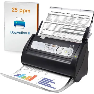 PS186 Desktop Document Scanner, with 50-pages Auto Document Feeder (ADF). For Windows 7 / 8 / 10 /