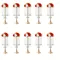 Set Of 10pcs Crystal Flower Stand Gold Centerpieces Tall Metal Flower Arrangement Vase For Wedding