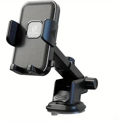 3-in-1 Car Phone Holder. Suitable for Windshields, Dashboards and Vents. Adjustable Angle,