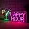 Cocktails Happy Hour Neon Sign For Wall Decor With Dimmable LED Neon Signs Bedroom Beer Bar Neon