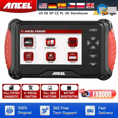 ANCEL FX8000 OBD2 Full System Engine Code Reader ODB Automotoive Scanner Professional ABS Oil EPB