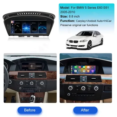 Linux carplay 8.8'' For BMW 5 Series E60 E61 2005-2010 Car GPS Navigation Wireless Carplay Android