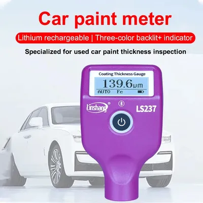 Linshang LS237 Car Paint Thickness Gauge Checking Auto Coating Identify Ferrous Putty with Three
