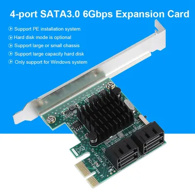 PCIE to SATA Adapter PCIE Expansion Card SATA 3.0 Expansion Card 4-Port PCIE to SATA 3.0 Expansion