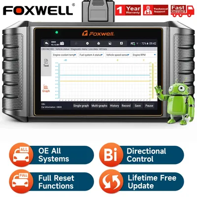 Foxwell NT710 OBD2 Automotive Scanner Code Reader IMMO A/F 30+ Reset Bidirectional Full Systems Car