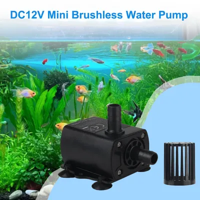 Mini Brushless Water Pump Waterproof DC12V 5W Ultra-quiet Fountain Aquarium Circulating Submersible