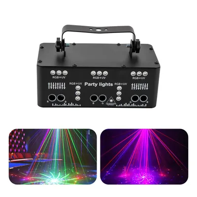 Proffessional DJ Light 21 Lens RGB UV Disco Strobe Stage Lighting with Remote Control Party light