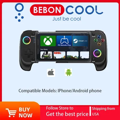 BEBONCOOL Cell Phone Telescopic Gamepad For Apple IOS Android Wireless Bluetooth Phone Game