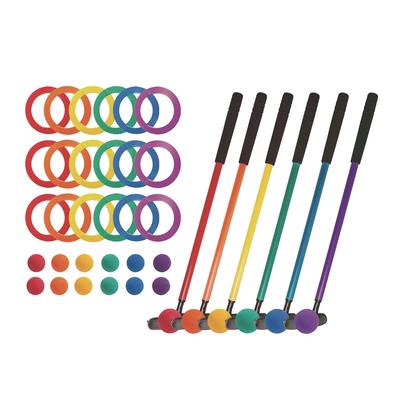 Champion Sports Mini Golf Set, 12 Balls/6 Putters/18 Rings/3 Target Holes (CSIMGSET) Each Sports & Game Equipment