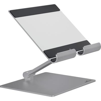 DURABLE Up to 13" Screen Support - 2.20 lb Load Capacity - 8.1", x 6.7" x 5.4" Depth - Tabletop - Aluminum - Silver (DBL894023) Each Durable® Tablet P